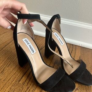 Steve Madden Black Ankle Strap Heels